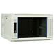 6U witte wandkast (kantelbaar) met glazen deur 600x600x368mm (BxDxH)