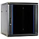 12U wandkast met glazen deur 600x600x635mm (BxDxH)