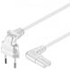 Stroomkabel haaks euro plug naar C7 3m wit