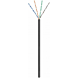 CAT6 U/UTP 305m buitenkabel op rol soepel zwart CCA