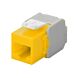 CAT6a UTP Keystone Connector - Toolless - Geel