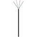 CAT6 U/UTP 100m buitenkabel op rol soepel zwart CCA