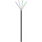 CAT6 U/UTP 50m buitenkabel op rol stug zwart CCA