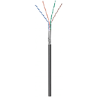CAT6 S/FTP 50m buitenkabel op rol soepel zwart CCA