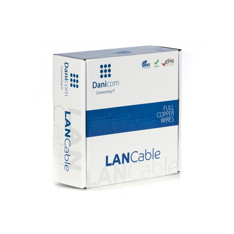 DANICOM CAT6 UTP 50m kabel op rol stug -  LSZH (Dca)