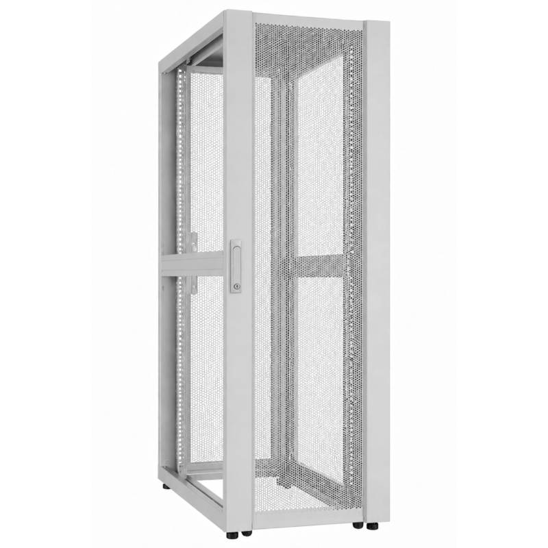 42U Datacenter serverkast met geperforeerde deur 600x1200x2000mm (BxDxH) Grijs