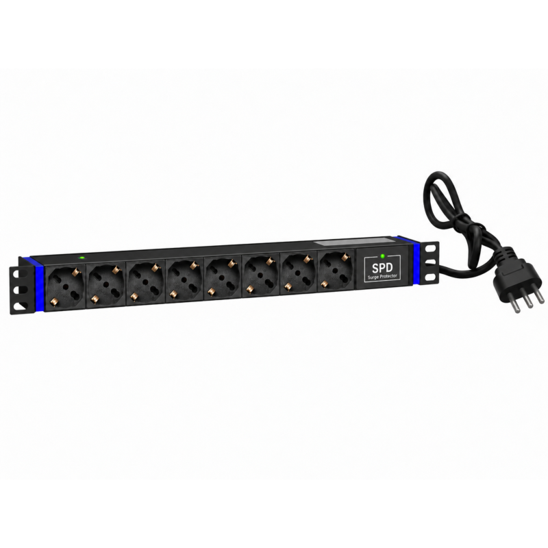 19 inch 8 voudige stekkerdoos - Surge Protection Device - Italie