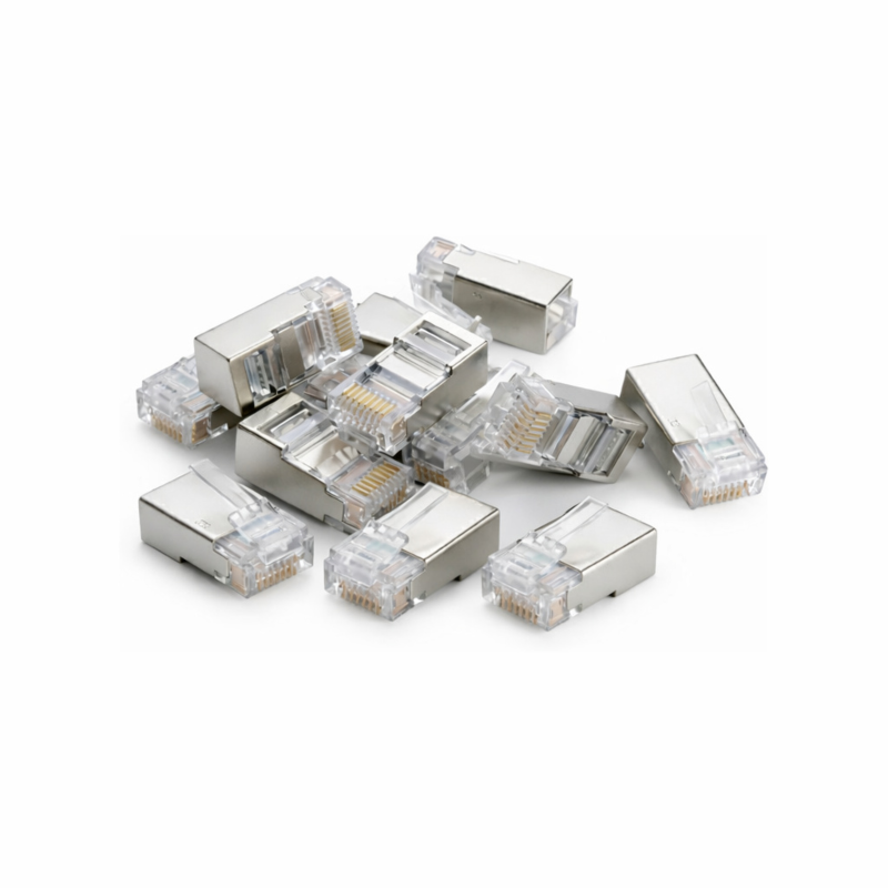 DANICOM FTP CAT6 RJ45 Doorsteek Connector - Pass through voor soepele kern - 10 stuks