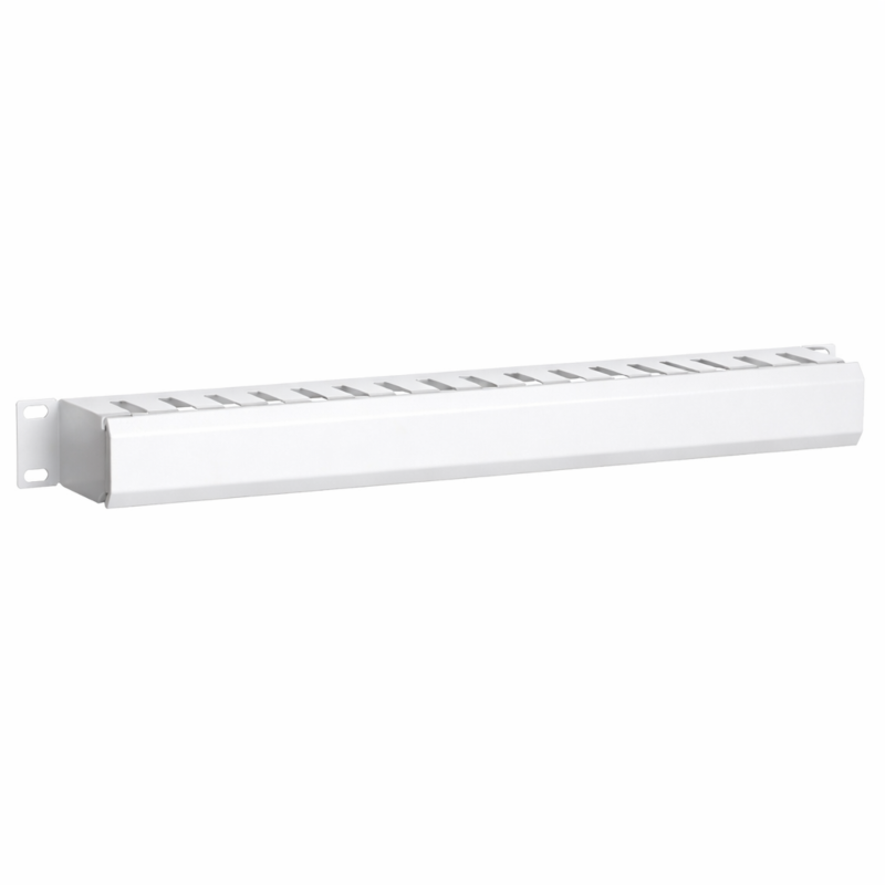 19 inch kabelgoot met afdekplaat 1U - wit