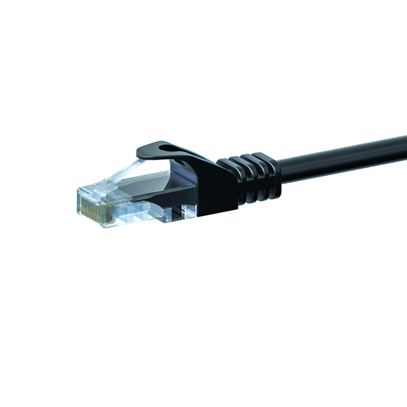CAT5e UTP patchkabel 0,25m Zwart - CCA