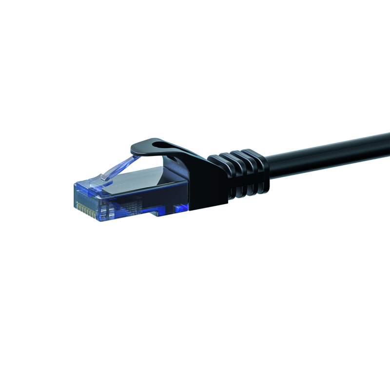 UTP CAT6a patchkabel 0,15m zwart - 100% koper