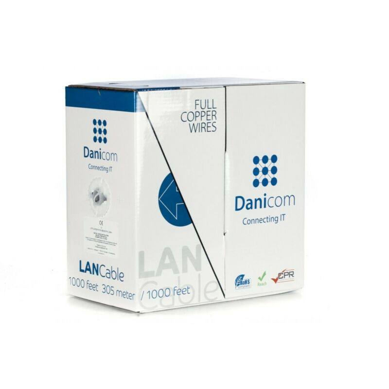 DANICOM CAT5E UTP 305m kabel op rol soepel - PVC (Fca)