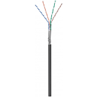 CAT6 SF/UTP 100m buitenkabel op rol soepel zwart CCA