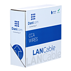 CAT5e F/UTP 100m kabel op rol stug grijs CCA