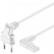 Stroomkabel haaks euro plug naar C7 1m wit