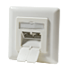 Cat6a UTP / STP inbouwdoos, ivoor