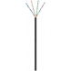 CAT6 U/UTP 100m buitenkabel op rol soepel zwart CCA