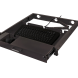 Toetsenbord en muis plank, uitschuifbaar en afsluitbaar, 1U, 19-inch, zwart
