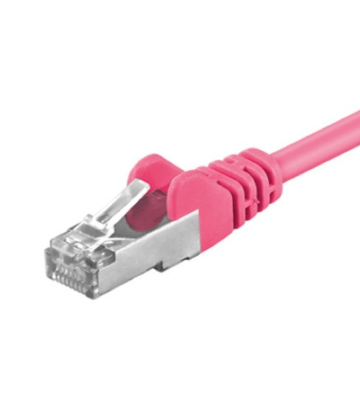 CAT5e FTP patchkabel 1m roze