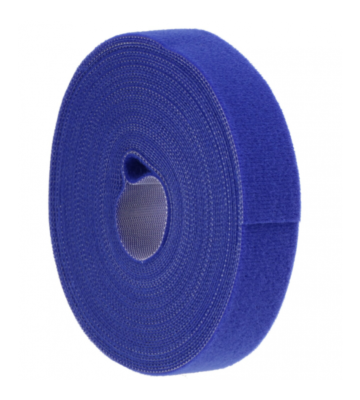 Klittenband 5 meter - 9 mm breed - blauw