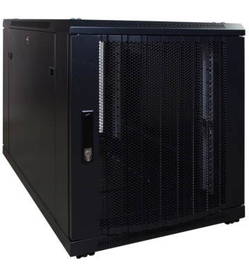 12U minikast met geperforeerde voordeur 600x1200x720mm
