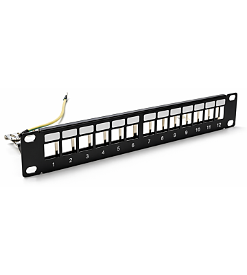 10 inch STP patchpaneel voor keystones - 12 poorts