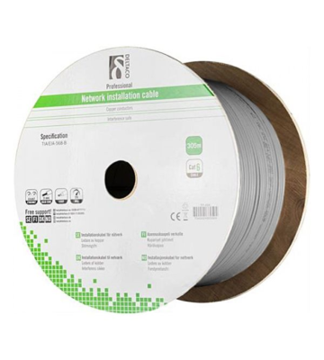 Alfaco Cat6 F/UTP kabel op rol stug 305m grijs LSZH - (Eca)