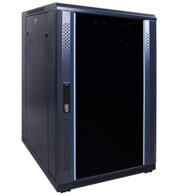 18U serverkast ongemonteerd met glazen voordeur 600x800x1000mm