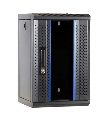 9U serverkast (10 inch) met glazen voordeur 370x450x486mm