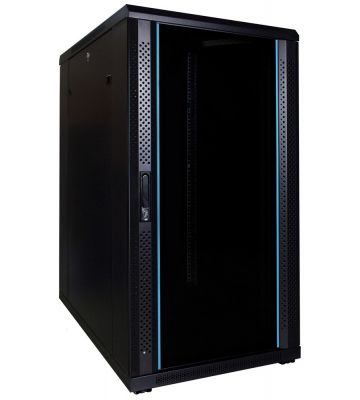 22U serverkast ongemonteerd met glazen voordeur 600x800x1200mm