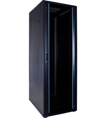 37U serverkast met glazen voordeur 600x800x1800mm