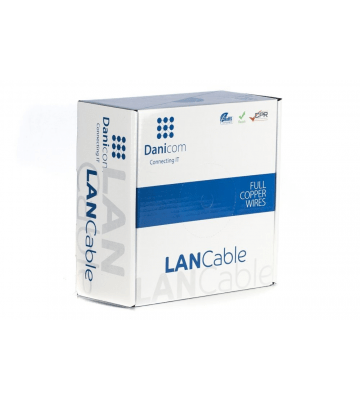 DANICOM CAT7 S/FTP 100m Buitenkabel op rol stug -  PE (Fca)