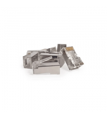 CAT6A Connector RJ45 - Shielded - voor stugge kern - 10 stuks