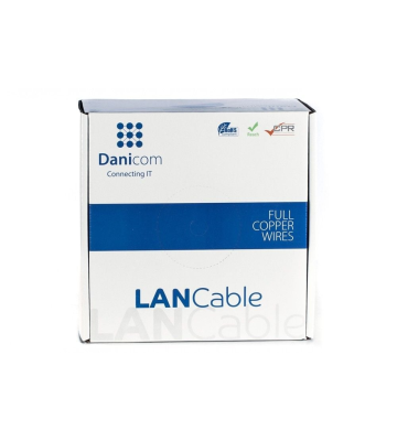 CAT8 S/FTP 50m kabel op rol stug -  LSZH (Dca)