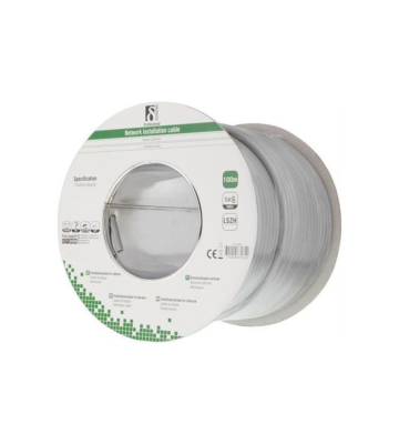 Alfaco Cat6 F/UTP 100m installatiekabel 600MHz op rol stug 100% koper LSZH (Eca)