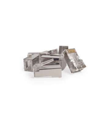 CAT5e Connector RJ45 - Shielded - voor soepele en stugge kern - 10 stuks