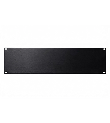 3U 19 inch afdekpaneel zwart