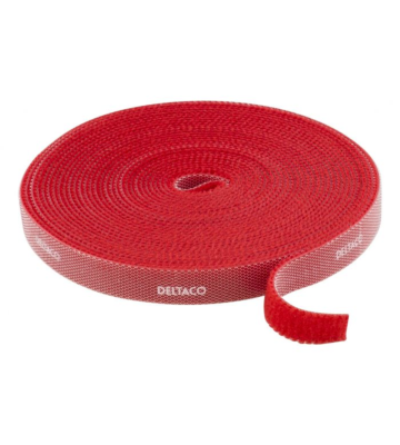 Klittenband 5 meter - 9 mm breed - rood