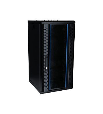 15U serverkast (10 inch) met glazen voordeur 370x450x752mm