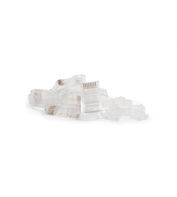 CAT5e doorsteek connector RJ45 pass through - unshielded - voor soepele en stugge kern 10 stuks