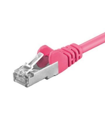 CAT5e FTP patchkabel 1m roze