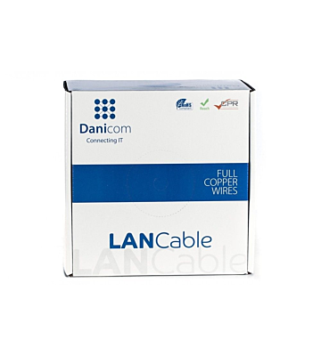 CAT8 S/FTP 50m kabel op rol stug - LSZH (Dca)