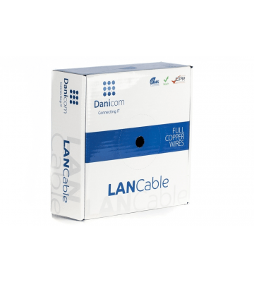 DANICOM CAT6 FTP 50m kabel op rol stug -  LSZH (Dca)