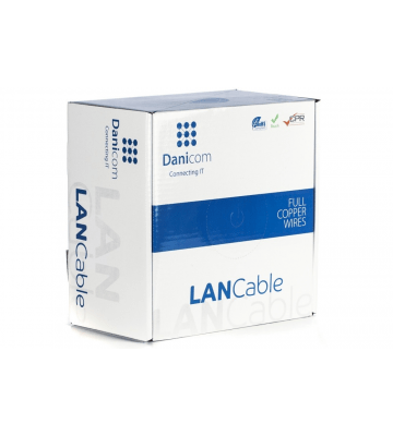 DANICOM CAT6A S/FTP 100m kabel op rol stug -  LSZH (Dca)