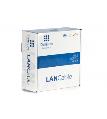 DANICOM CAT5E FTP 50m kabel op rol stug - LSZH (Eca)