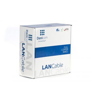 DANICOM CAT6 UTP 100m kabel op rol soepel -  PVC (Fca)