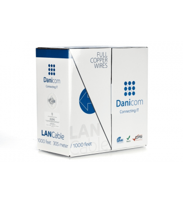 DANICOM CAT6 UTP 305m kabel op rol stug -  LSZH (Dca)