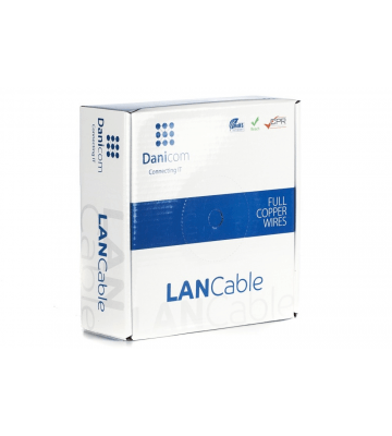 DANICOM CAT6A U/UTP 50m kabel op rol stug -  LSZH (Dca)