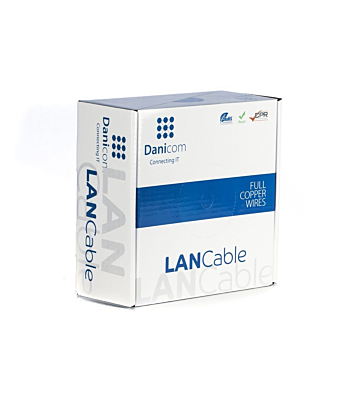 DANICOM CAT6 FTP 100m kabel op rol stug -  LSZH (Dca)