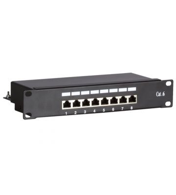 10 inch CAT6 FTP patchpaneel - 8 poorts